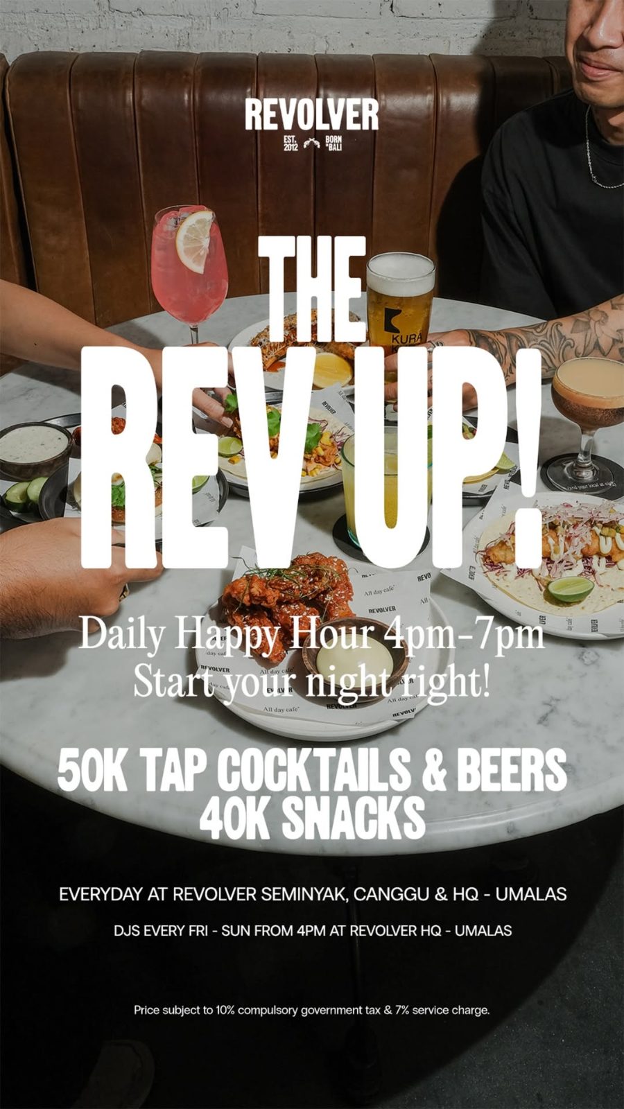 Revolver Bali — The Rev Up — Daily Happy Hour
